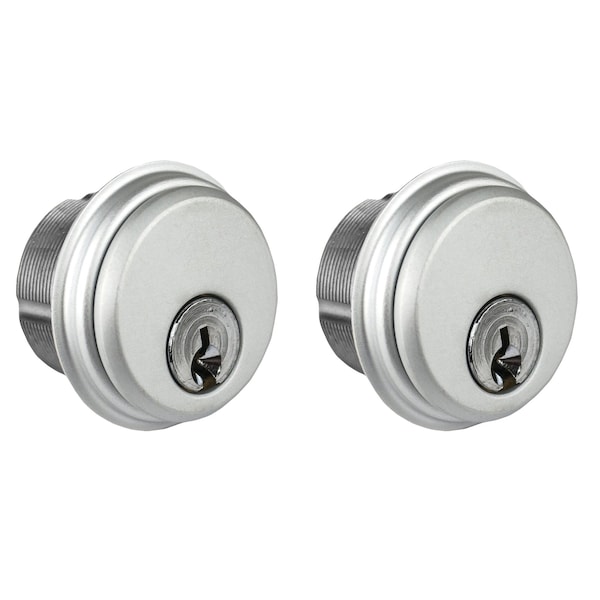 Global Door Controls 1-5/32 in. Zinc Keyed Alike Double Cylinder Mortise Lock for Adams Rite Type Storefront Door in Aluminum TH1100-ZCX2AL - main